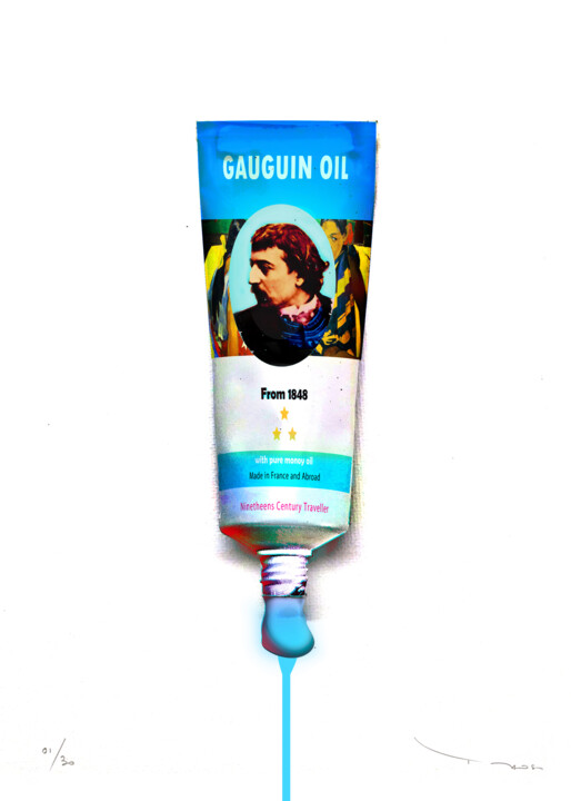 TEHOS PAINT TUBE - GAUGUIN OIL 印花与版画, 27.6x19.7 in