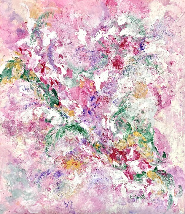 Painting titled "My Blissful Summer" by Elisa Cook Benbassat Bassat, Original Artwork, Acrylic