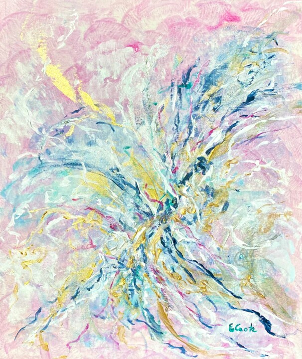 Peinture intitulée "A Touch of Gold" par Elisa Cook Benbassat Bassat, Œuvre d'art originale, Acrylique