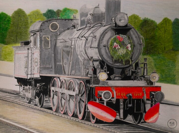 Train de Noël 图画, 11x15.8 in