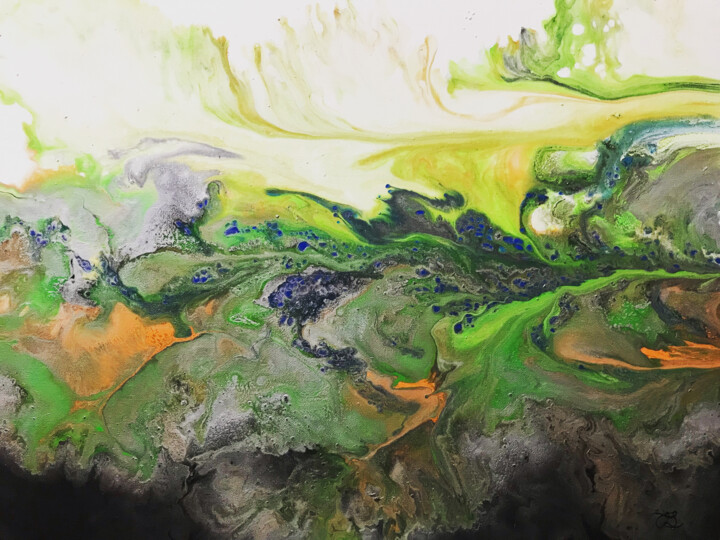 Peinture intitulée "Tourments profonds" par Chantal Gosselin, Œuvre d'art originale, Acrylique Monté sur Châssis en bois