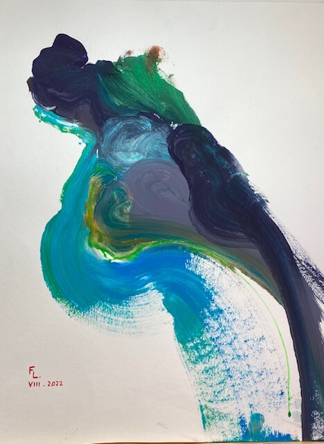 femme 18 绘画, 25.6x19.7 in