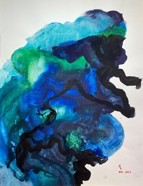 femme 19 绘画, 25.6x19.7 in