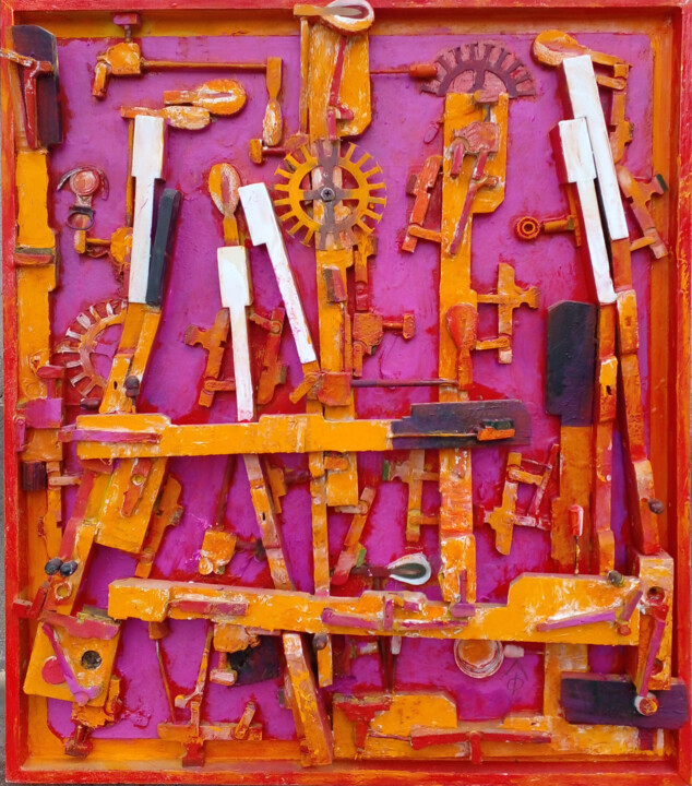 Предстояние живописный ассамбляж 绘画, 24.4x20.5 in