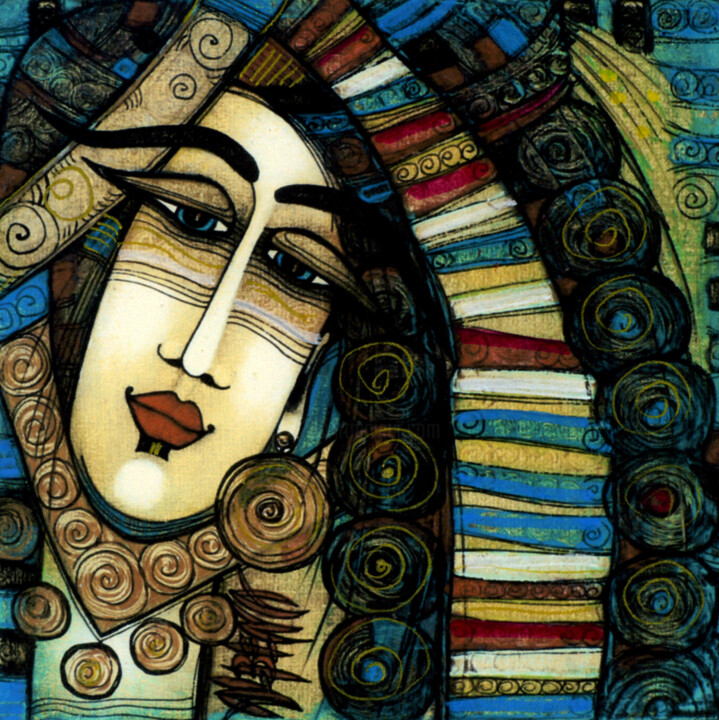 Jeune femme 21x15 cm 印花与版画, 8.3x5.9 in