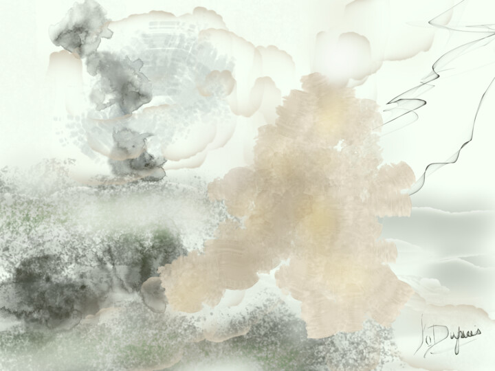 "Poésie d'Exsister" 数字艺术, 36x48 in