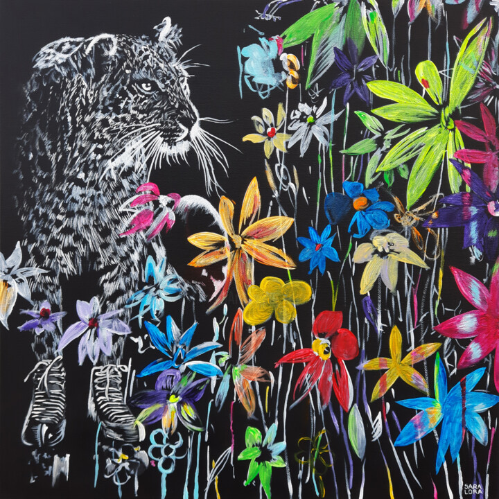 Flower Explosion 绘画, 19.7x19.7 in
