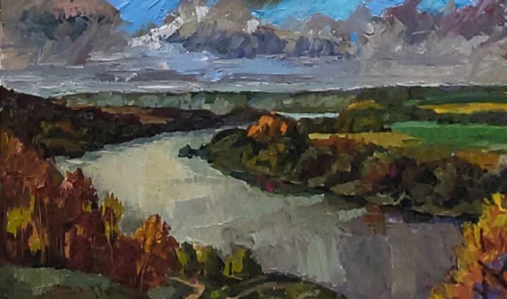 Pittura intitolato "Ока с Беховского хо…" da Nina Silaeva, Opera d'arte originale, Olio