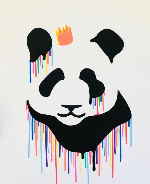 Рисунок под названием "Pandaor" - Flox Lamil, Подлинное произведение искусства, Маркер