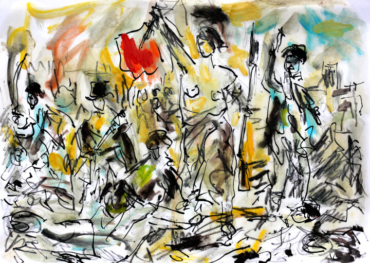C'est la lutte finale 绘画, 8.3x11.8 in