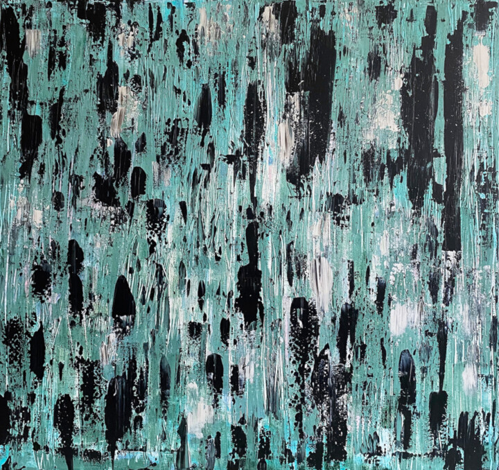 Malarstwo zatytułowany „GREEN_01” autorstwa Aneta Stokowska, Oryginalna praca, Akryl