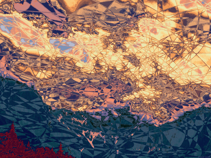 Digital Arts titled "Mostly Cloudy With…" by Ken Grzesik, Original Artwork, 2D Digital Work