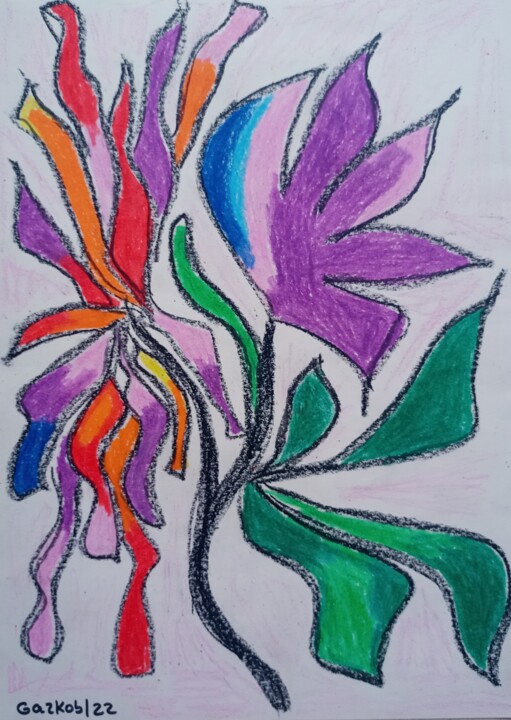 Inspiring flowers - fleurs inspirantes 图画, 16.1x11.8 in