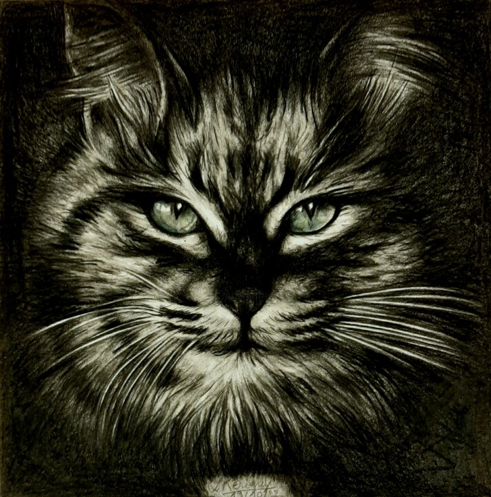 Chat tigré 图画, 7.9x7.9 in