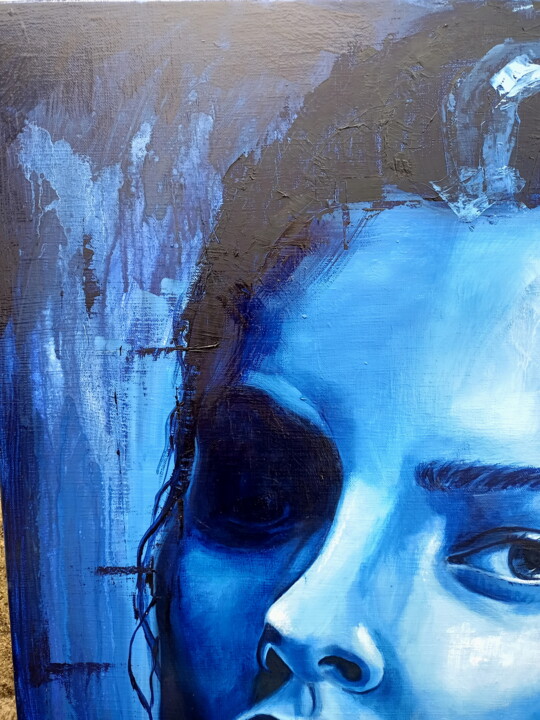 s12号】good blue(portrait_s) oil painting