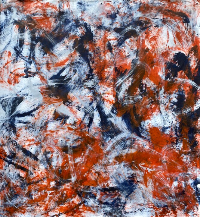 Malerei mit dem Titel "+ vs. -" von Andreas Angleitner, Original-Kunstwerk, Acryl
