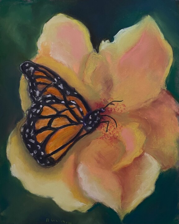 Visitor to my Garden 绘画, 16x12 in