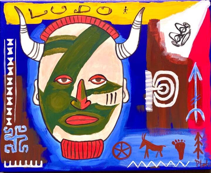 Tiki Ludo 绘画, 15.8x19.7 in