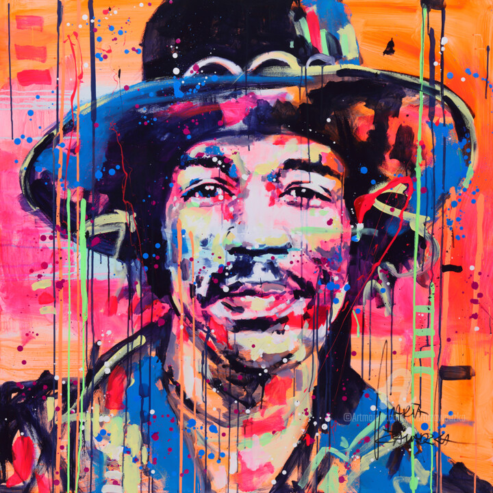 In black hat 绘画, 47.2x47.2 in