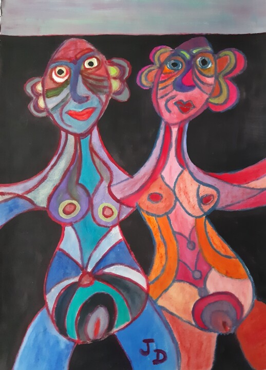 Pintura titulada "La  Nouvelle  Anato…" por Jacques Desvaux (JD), Obra de arte original, Acrílico