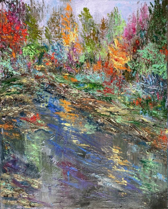 THE KISS OF OCTOBER 绘画, 19.7x15.8 in