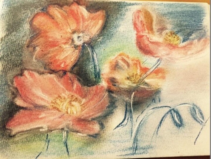 Peinture intitulée "Une fois" par Aksana Shyrko, Œuvre d'art originale, Pastel