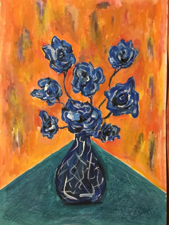 Peinture intitulée "By Zarfin" par Aksana Shyrko, Œuvre d'art originale, Gouache