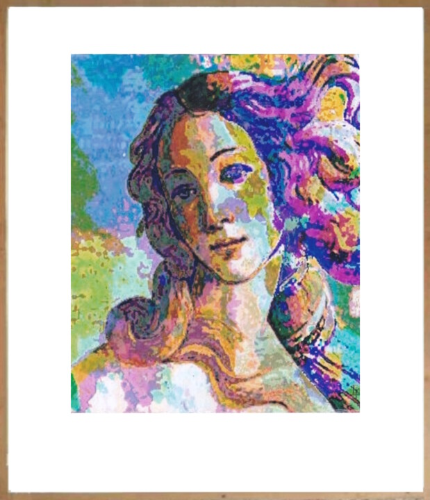 H01b peinture numérique disponible 数字艺术, 9.8x7.9 in