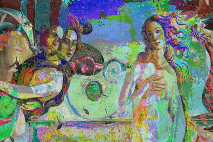 Digital Arts titled "YH01C peinture numé…" by Laurent Pradat, Original Artwork, Acrylic