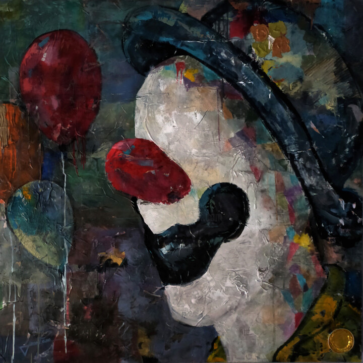 SERIE PAYASO 00013 绘画, 47.2x47.2 in