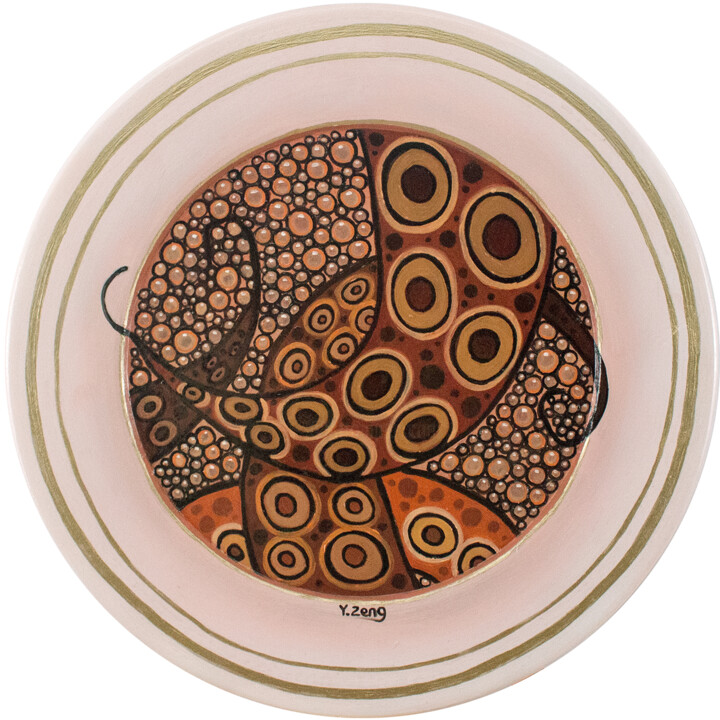Coffee octopus cream 绘画, 14x14 in