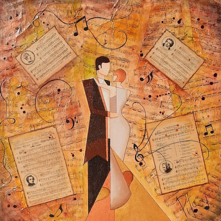 La Valse 绘画, 31.5x31.5 in