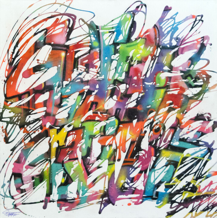 Graffiti is the voice 绘画, 39.4x39.4 in