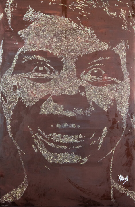 Painting titled "Espiègle !" by Victor Abel, Original Artwork, Oil