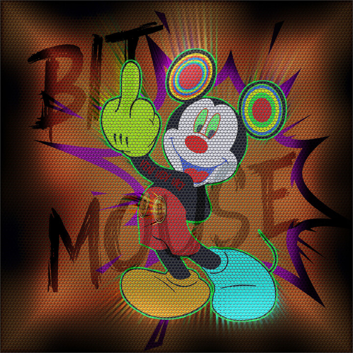 Bit mouse 数字艺术, 59.1x59.1 in