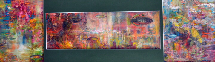 Kingdom of Poseidon 绘画, 11.8x36.2 in