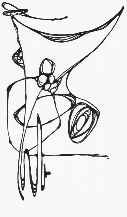 Dibujo titulada "Abstracts 1/33" por Elias Tobares, Obra de arte original, Tinta