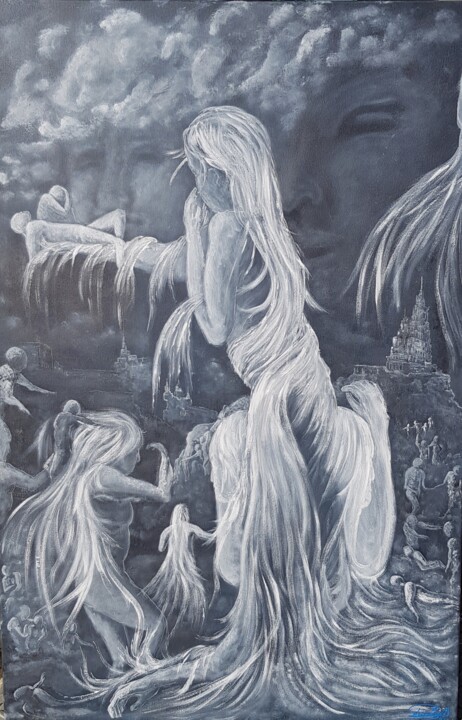 Délire 绘画, 45.3x29.5 in