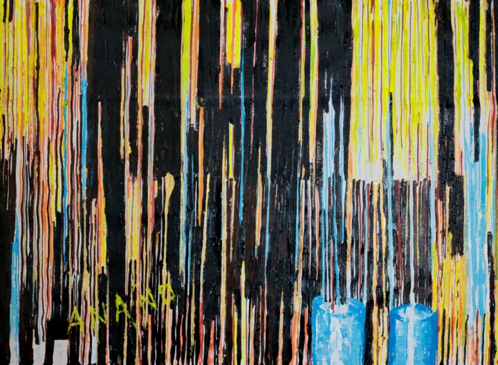 CITY ABSTRACTION-8 绘画, 30x40 in