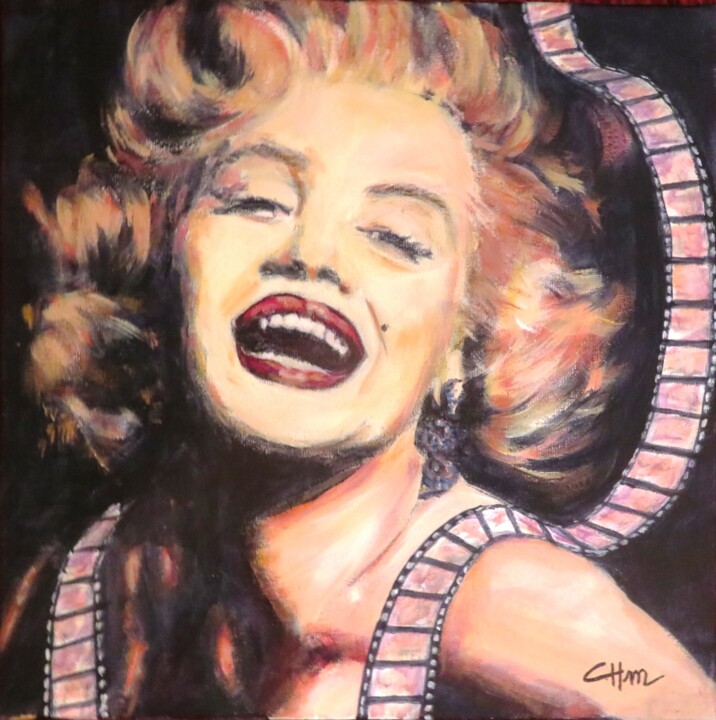 Peinture intitulée "MARYLIN" par Chantal Martin (chm), Œuvre d'art originale, Acrylique Monté sur Châssis en bois
