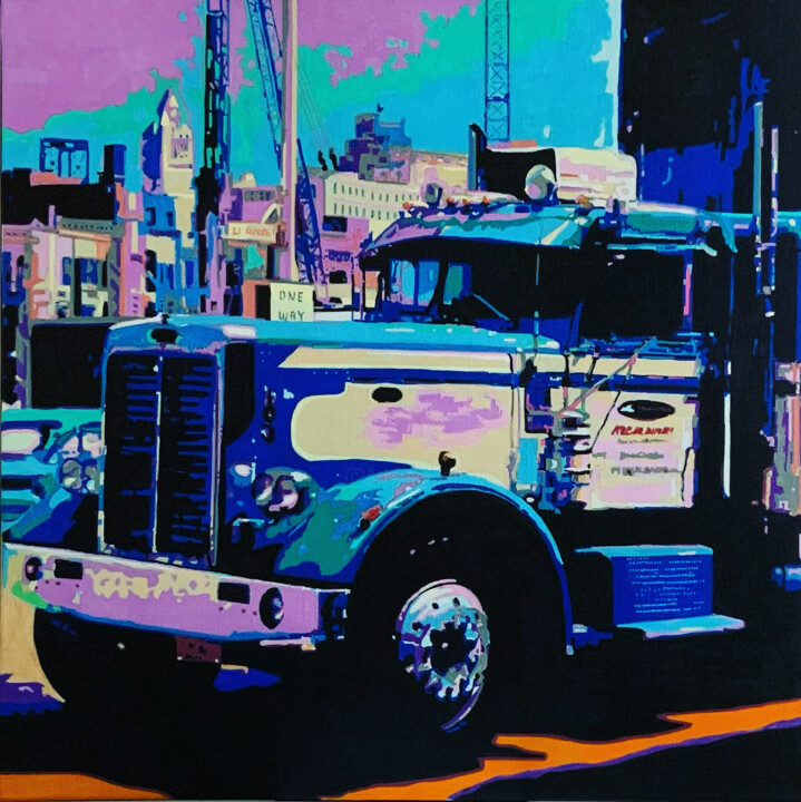 Peterbilt 绘画, 31.5x31.5 in