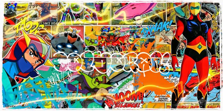 BD Comics goldorak 绘画, 19.7x39.4 in