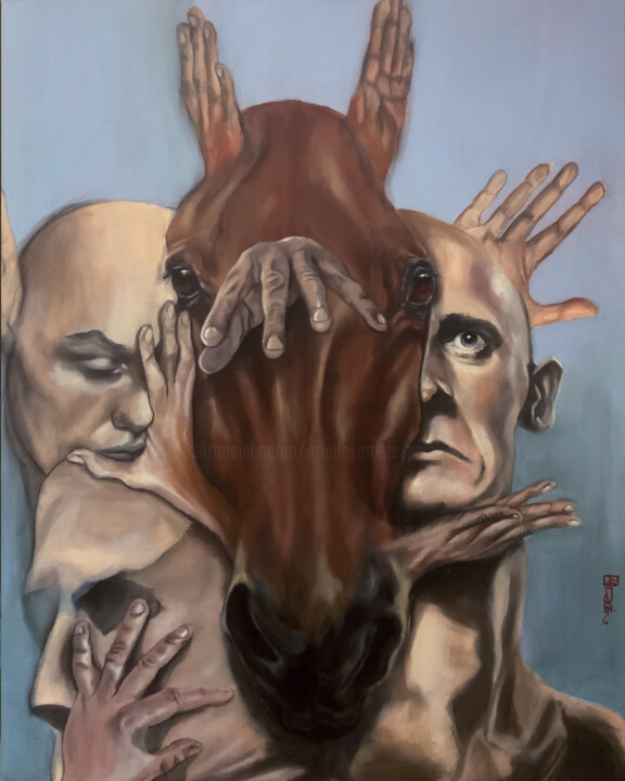 Le roi Cheval 绘画, 39.4x31.5 in