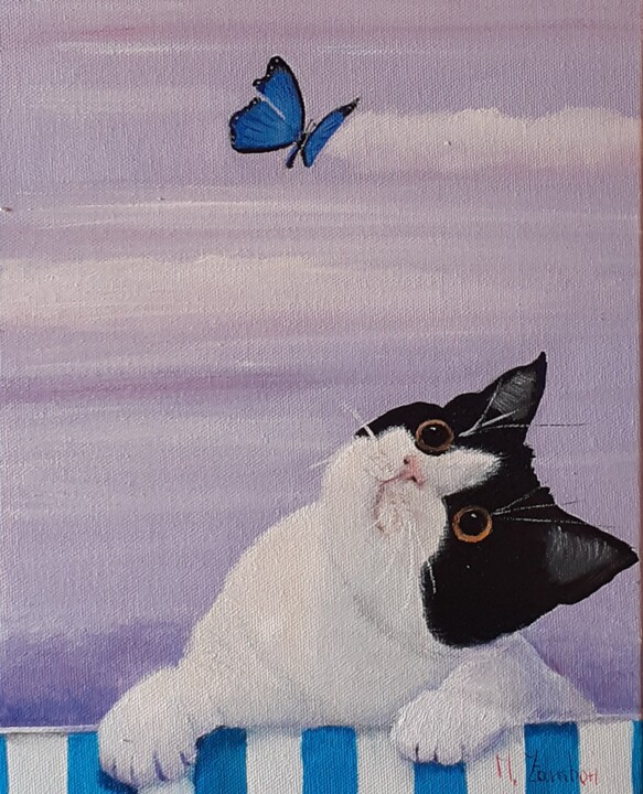 Un amico dal cielo 绘画, 11.8x9.5 in