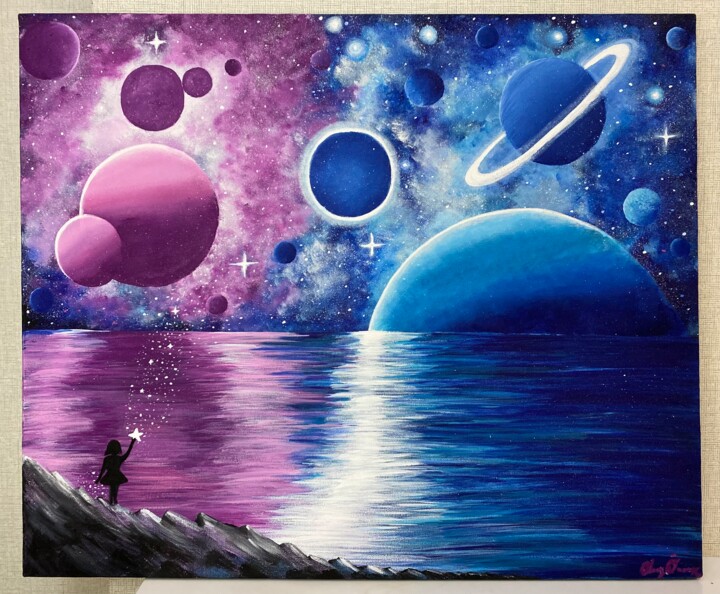 fantastik rüya 绘画, 19.7x23.6 in