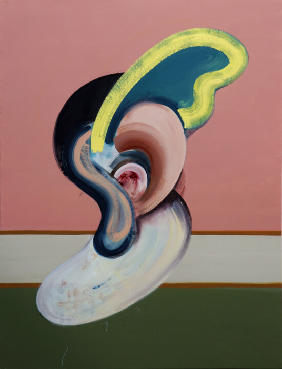Ζωγραφική με τίτλο "Blob Series No.01" από Jay Chung, Αυθεντικά έργα τέχνης, Λάδι Τοποθετήθηκε στο Ξύλινο φορείο σκελετό