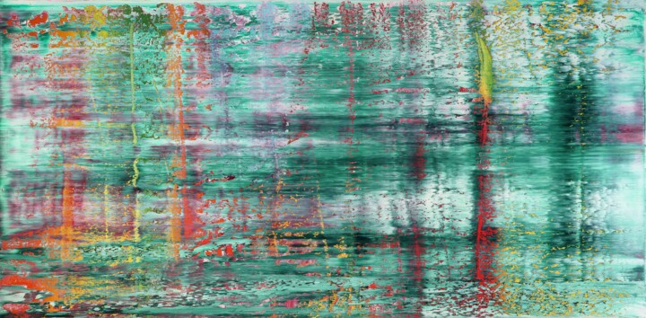 Painting titled "Abstract Painting 3…" by Shamanov Vadim, Original Artwork, Oil Mounted on Wood Stretcher frame