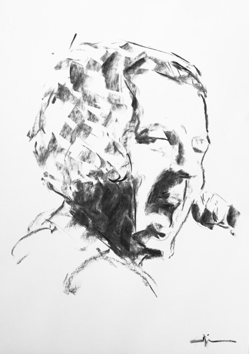 Hommage à Jerry Lee Lewis « The Killer » 图画, 16.5x11.4 in