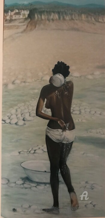 Bain de soleil 绘画, 31.5x15.8 in