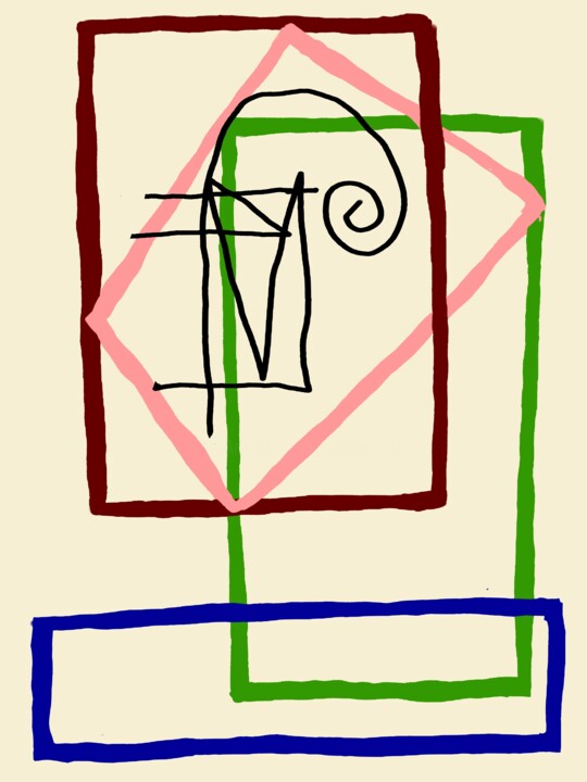 autoportrait encadré 数字艺术